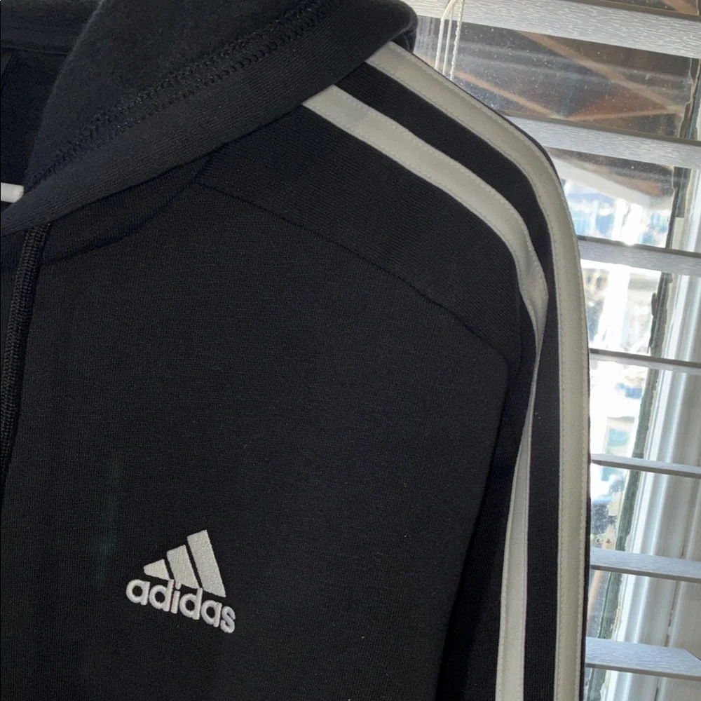 Adidas Black Pullover with White Accents